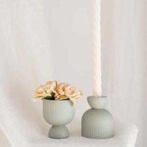 Kerzenhalter und Vase Lus