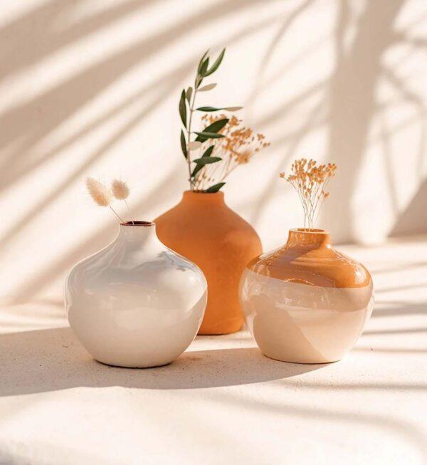 Vase Soliflore Weiss – Bild 3